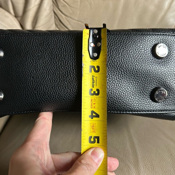 Lug Charter Classic Vegan Leather Convertible Tote Bag Black - Picture 12 of 13